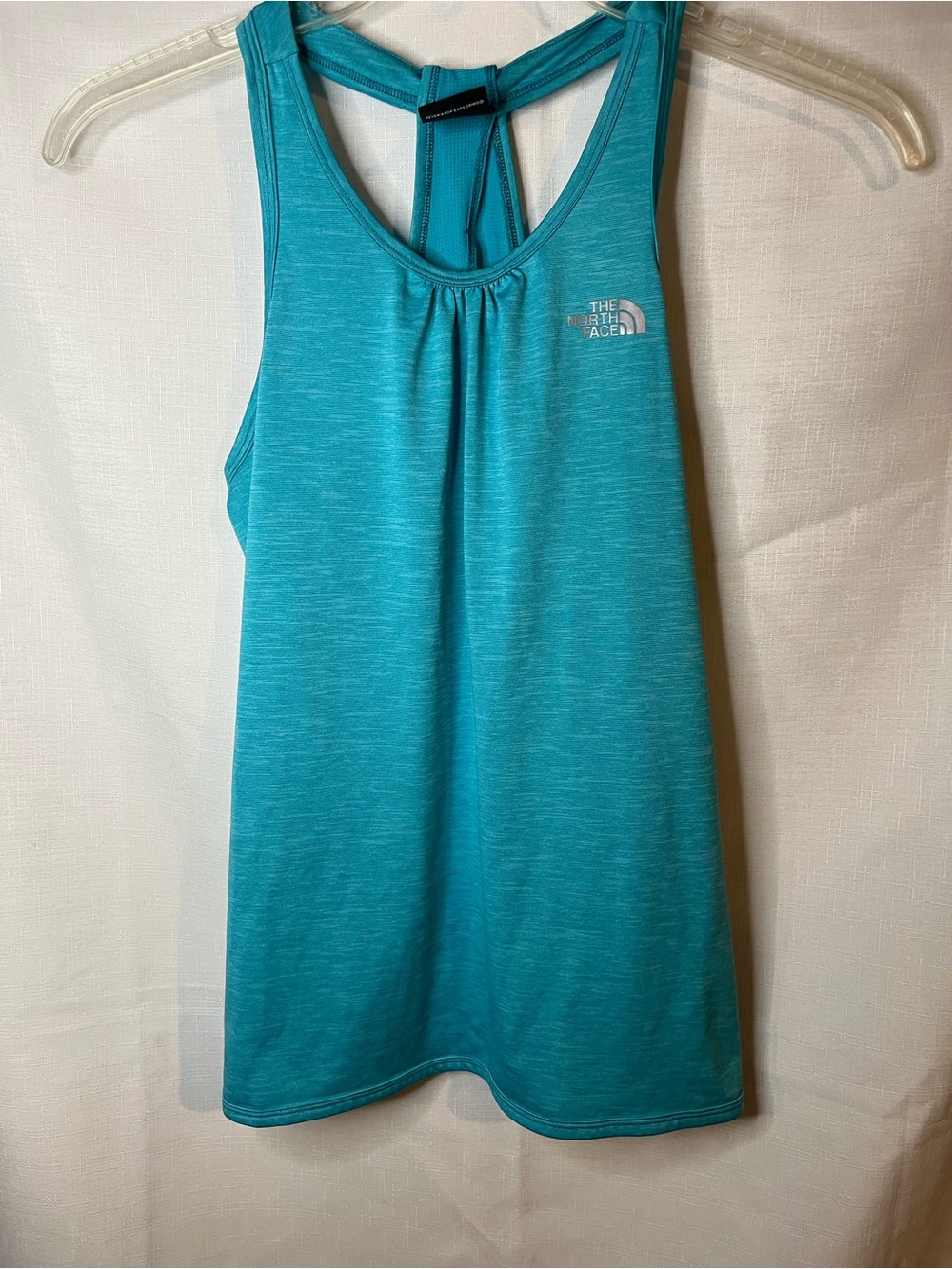 The North Face Heathered Teal Athletic Tank with T-Back - Picture 1 of 4